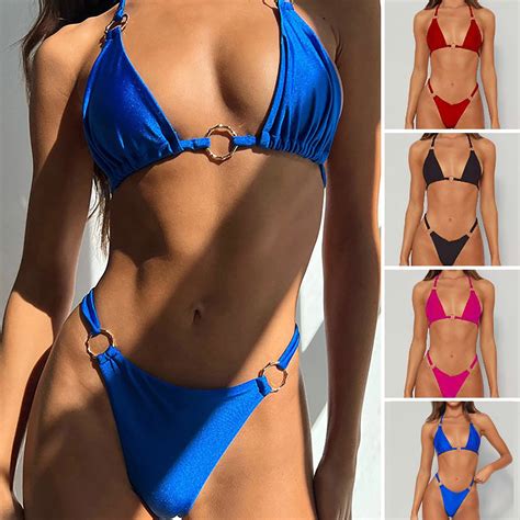 Dianhelloya Bikini Sets For Women 2 Pcs Set Women Bikini Set Three