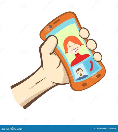 Vector Hand Holding Smart Phone Stock Vector Illustration Of Hand