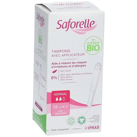 Saforelle Tampon Avec Applicateur Coton Bio Pc S Redcare Pharmacie