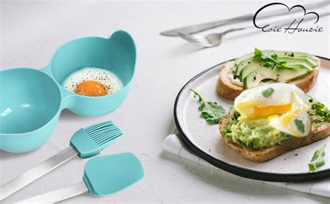 Amazon Microwave Egg Poacher 2 Cavity Silicone Poached Egg Cooker