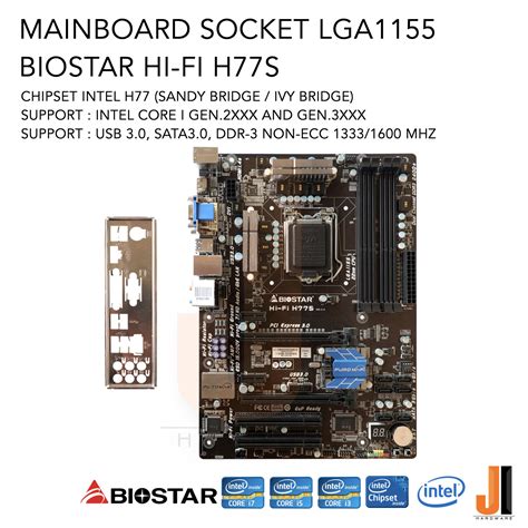 Mainboard Biostar Hi Fi H S Lga Support Intel Core I Gen Xxx