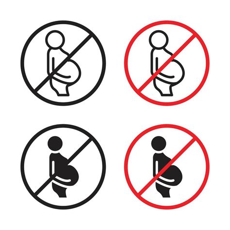 Forbidden Pregnant Icon Vector Art At Vecteezy