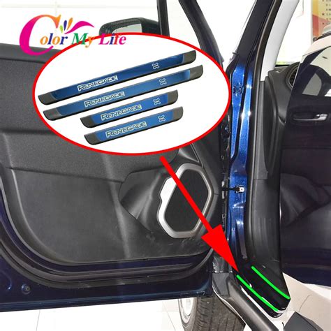 Fit For Jeep Renegade Door Sill Scuff Plate Protector Entry Guard Cover External Car Door