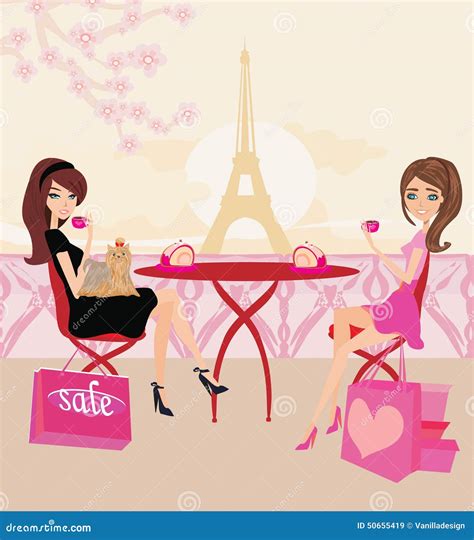 Cafe In Paris Stock Vector Image 50655419