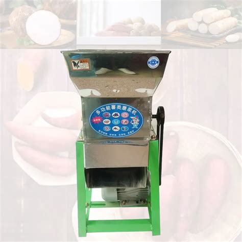 Electric Cassava Feed Crusher With Stainless Steel Crate And Barrel