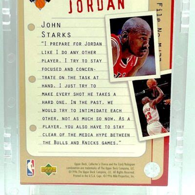 1996 Collector S Choice Assignment Jordan NBA Michael Jordan 364