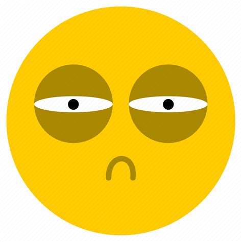 Tired, baggy eyes, bored, annoyed, dull, emoji, boring icon - Download on Iconfinder