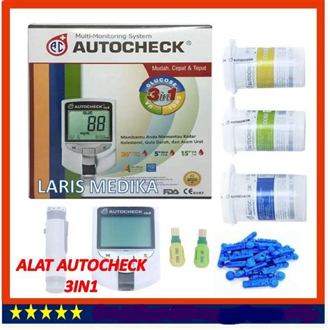 Jual AUTOCHECK GCU 3 IN 1 3IN1 AUTOCHECK MESIN ALAT CEK GULA DARAH