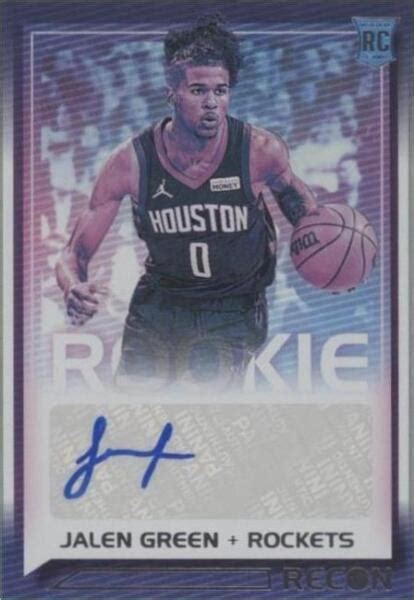 Panini Recon Rookie Recon Signatures Rrs Jlg Jalen Green Au