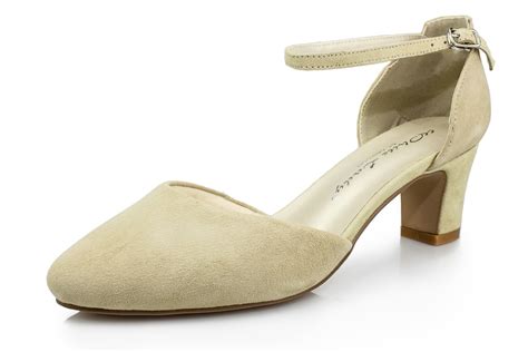 White Lady Riemchen Pumps L Nude Suede Gautsche