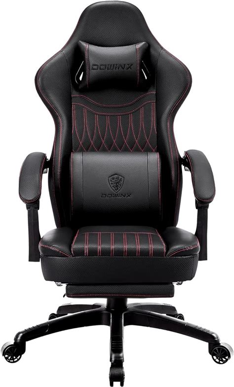 Dowinx Chaise Gaming Coussin Plat Large Fauteuil Gamer Avec Repose