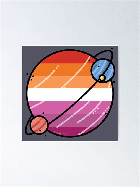 Lesbian Planet Pride Poster For Sale By Theboyofmilk Redbubble