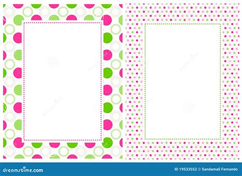 Retro Polka Dots Border Stock Vector Illustration Of Announcing