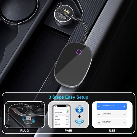 Nexpow Wireless CarPlay Adapter for iPhone & Android, USB Plug & Play ...