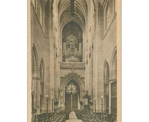 Carte Postale Ancienne 80 ABBEVILLE Nef Eglise Saint Vulfran Et Ses