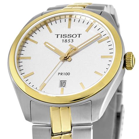 Tissot Pr 100 Two Tone Stainless Steel Mens Watch T1014102203100