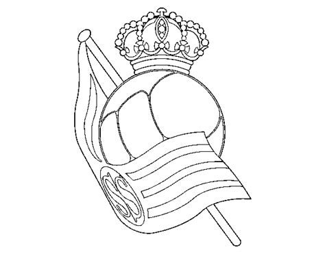 Real Sociedad crest coloring page - Coloringcrew.com