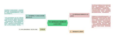 对方酒驾造成交通事故怎么划分责任思维导图编号p6314084 Treemind树图