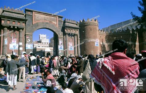 The Gate of Yemen Bab al-Yemen ancient gate is over 1, 000 years old, Stock Photo, Picture And ...