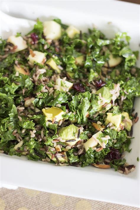 Wild Rice Kale Salad Natural Sweet Recipes