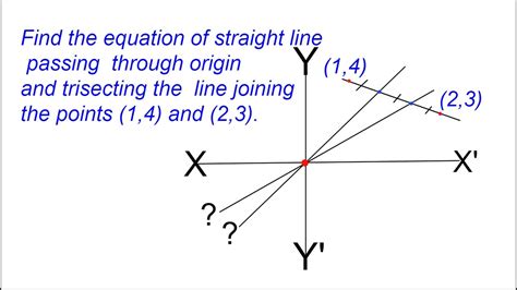 Equation Of Straight Line Passing Through Origin And Trisecting The