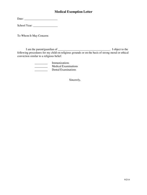 Medical Exemption Letter Homeschool Lifecom Fill Out And Sign