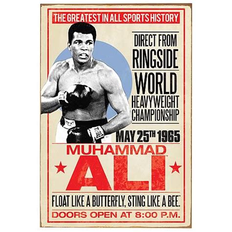 Muhammad Ali Event Poster Large Tin Sign Vandor Muhammad Ali