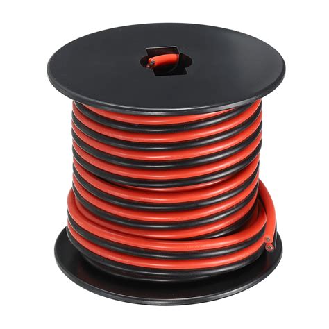 2 Conductor Parallel Silicone Wire 14AWG 14 Gauge Red Black Electrical ...