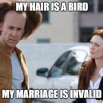 Nicolas Cage Bird Hair Meme Generator - Imgflip