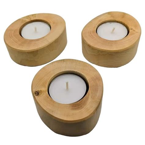 Bougeoirs En Bois Et Bougies X Chandeliers Photophore Support Porte