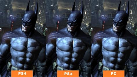 Batman Arkham City And Arkham Asylum PS4 Vs PS3 Vs PC Graphics