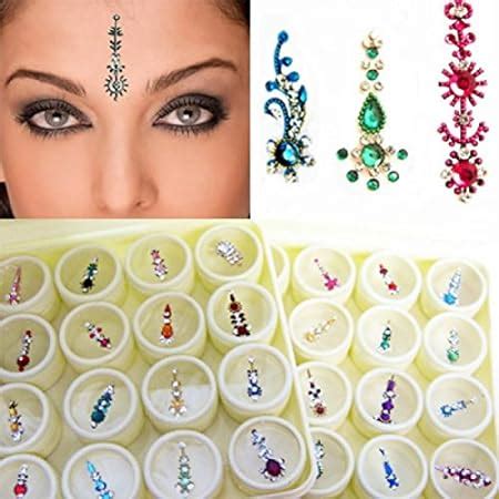 Gigi Gold Bindi Crystal Indian Bindi Face Jewels Gold Multi Packet