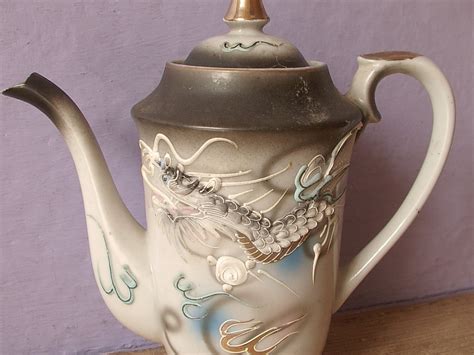 Antique Japanese Teapot Hand Painted Tea Pot By Shoponsherman