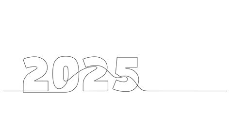 Continuous Line Drawing Number Design Logo Minimalism