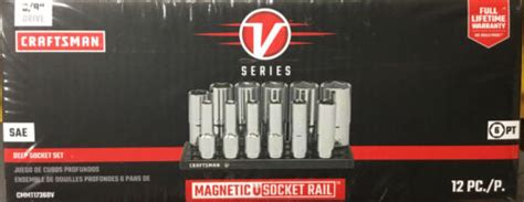 CRAFTSMAN V SERIES Socket Set Deep SAE 3 8 Inch Drive 12 Piece