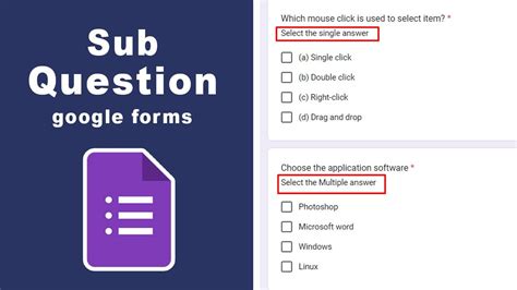 How To Make Sub Questions In Google Forms YouTube