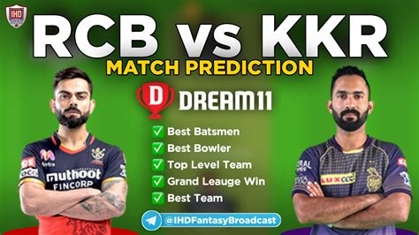 Kkr Vs Rcb Dream11 Team Prediction Preview And Head To Head 39th Match