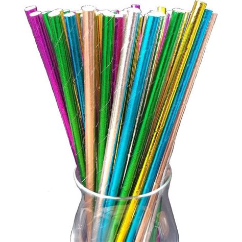 Lot De 120 Pailles En Papier Jetables Pour Fête Party Mix 1 x5019