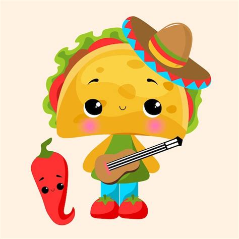 Premium Vector | Cute taco clip art