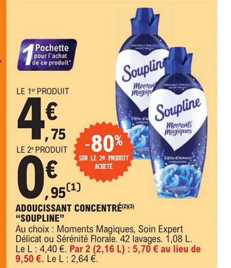 Promo Adoucissant Concentre Soupline Chez E Leclerc