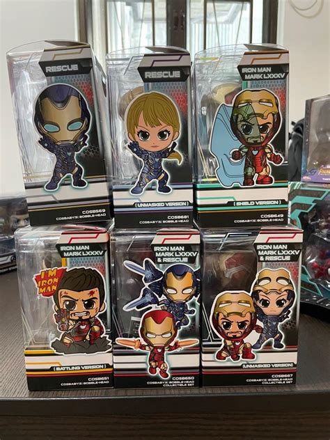 Hot toys Cosbaby Marvel Endgame Iron Man Mark Tony Stark Pepper Rescue mark 興趣及遊戲 玩具