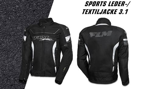 FLM Motorradjacke Mit Protektoren Motorrad Jacke Sports Leder