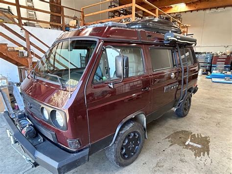 1991 Volkswagen Vanagon Van Red 4WD Manual Westfalia Syncro Classic