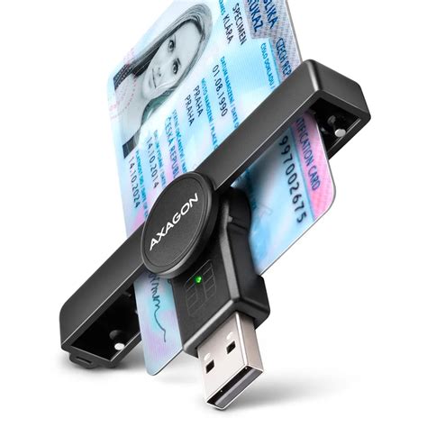 Čitač pametnih kartica Axagon CRE SMPA USB A Smart Card Pocket Size