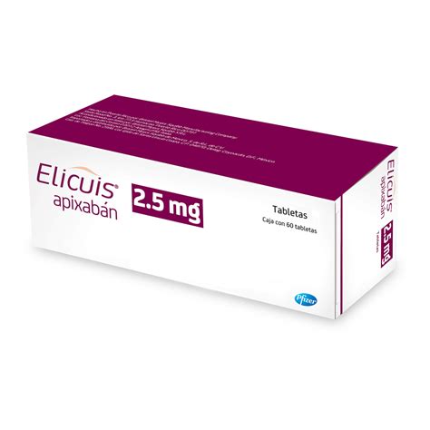 Eliquis 2 5mg 60 Tableta Distribuidor De Pfizer Biofarma