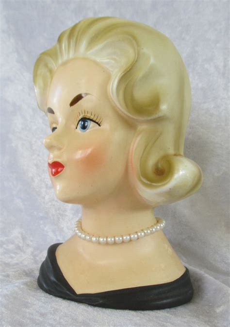 Vintage Head Vase Relpo K 1734 Lady Head Vase Planter Donna Etsy