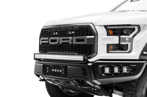 2017 2021 Ford F 150 Raptor Front Bumper Top Led Bracket To Mount 40 Inch Curved Led Light Bar