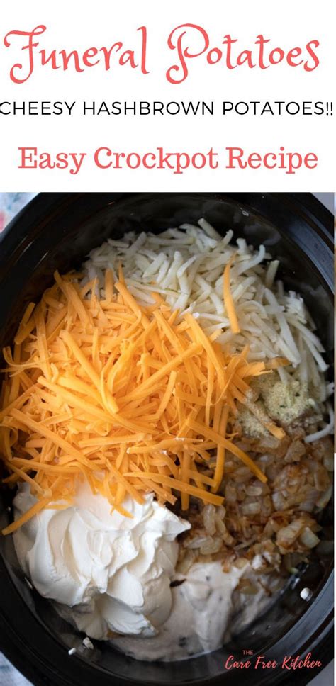 This Slow Cooker Cheesy Hash Brown Potatoes Recipe Is An Easy Crockpot Potatoes Recipe These