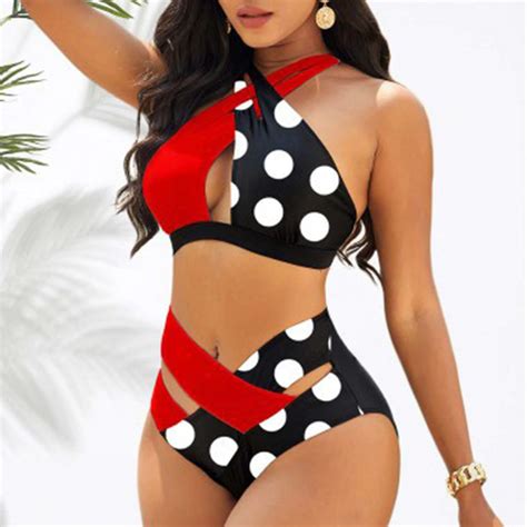 Split Bikini Solid Swimwear Women Clothing