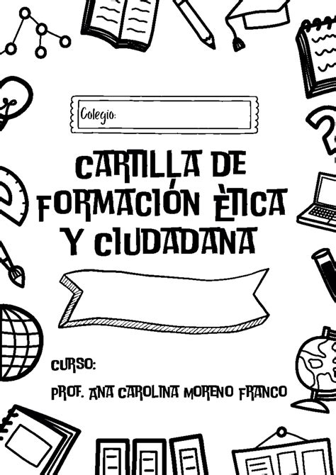 Cartilla De Formaci N Tica Y Ciudadana ETICA Colegio Curso Prof